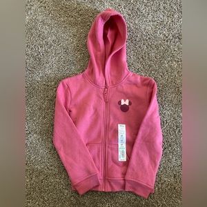 NWT Girls Minnie Mouse zip up Sweatshirt